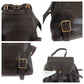 GUCCI Backpack 003 2852 leather Dark Brown Brown Gold Metal Bamboo