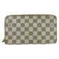 LOUIS VUITTON Long Wallet Purse N60012 PVC White Gray Gold Metal Damier Azur Zippy Organizer
