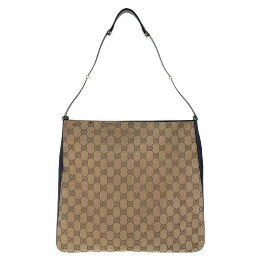 GUCCI Shoulder Bag 001 3181 GG canvas Brown Silver Metal