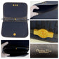 Dior Shoulder Bag canvas Navy Gold Metal Trotter