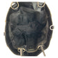 PRADA Tote Bag canvas Beige Black SilverMetal Triangle With logo