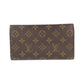 LOUIS VUITTON Long Wallet Purse M61215 PVC Brown Gold Metal Monogram Porte Tresor International