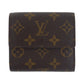 LOUIS VUITTON Tri-fold wallet M61652 PVC Brown Gold Metal Monogram Porte Monnaie Billets Cartes Credit