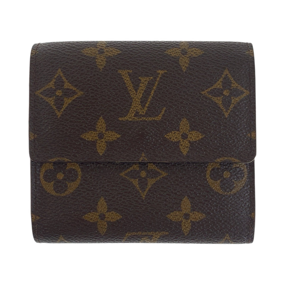 LOUIS VUITTON Tri-fold wallet M61652 PVC Brown Gold Metal Monogram Porte Monnaie Billets Cartes Credit