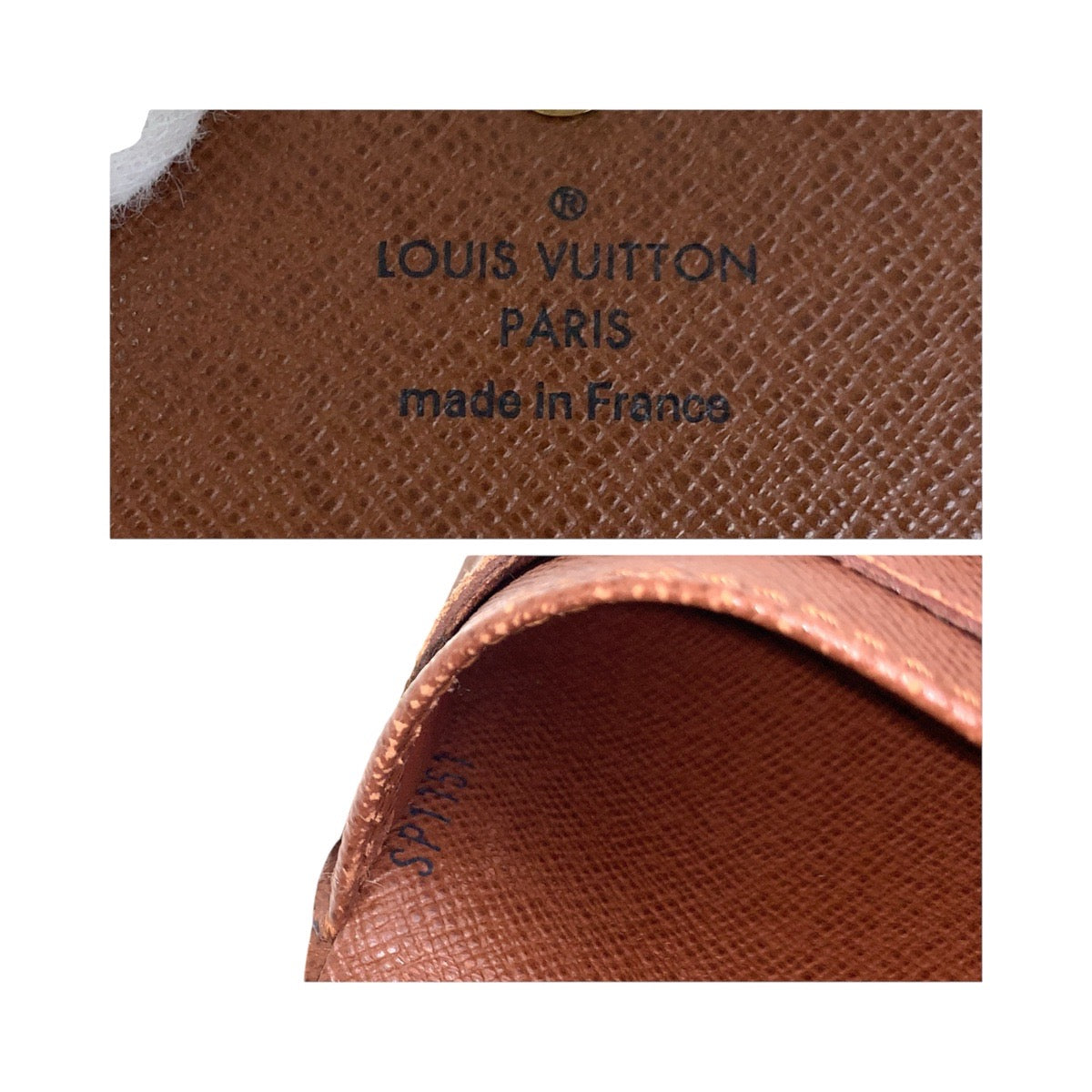 LOUIS VUITTON Tri-fold wallet M61652 PVC Brown Gold Metal Monogram Porte Monnaie Billets Cartes Credit
