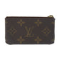 LOUIS VUITTON Coin case M62650 PVC Brown Monogram Pochette cree
