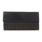 FENDI Long Wallet Purse 8M0032 canvas Brown Black SilverMetal Zucchino