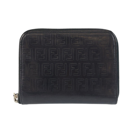 FENDI Bifold Wallet 31120 enamel Black SilverMetal Zucchino