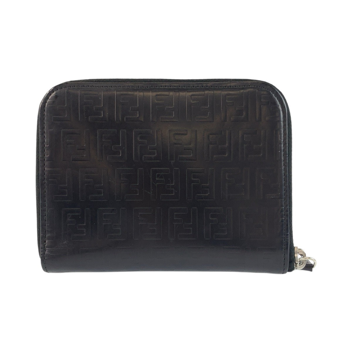 FENDI Bifold Wallet 31120 enamel Black SilverMetal Zucchino