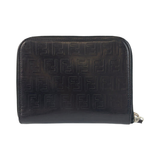 FENDI Bifold Wallet 31120 enamel Black SilverMetal Zucchino