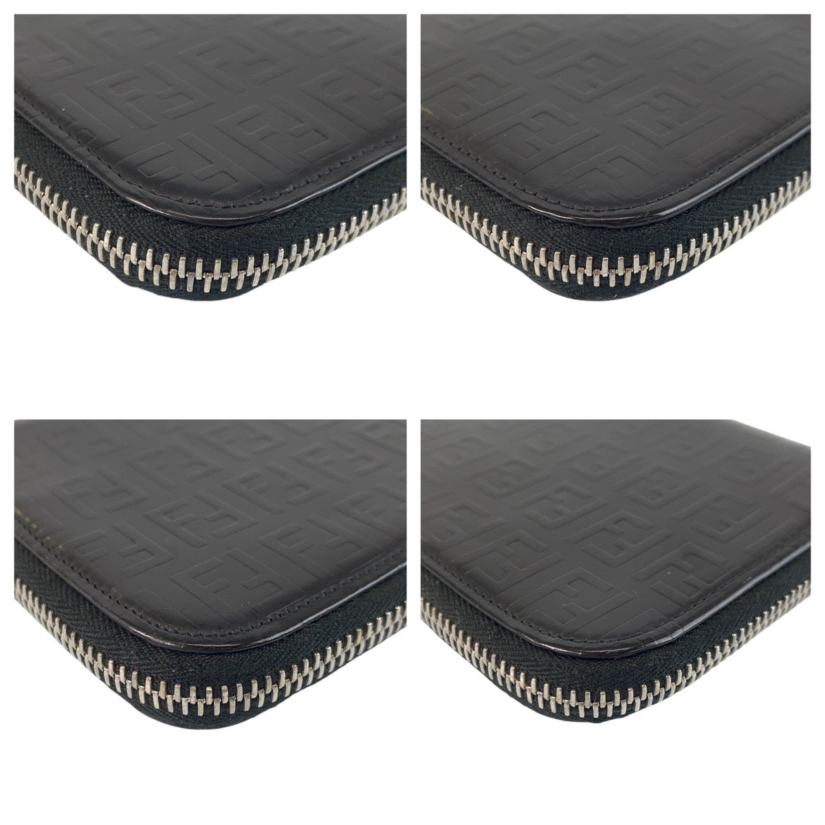 FENDI Bifold Wallet 31120 enamel Black SilverMetal Zucchino
