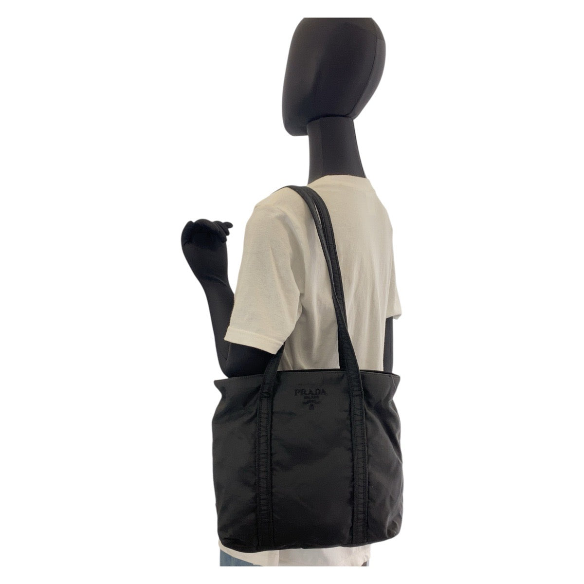 PRADA Tote Bag Nylon Black black Test