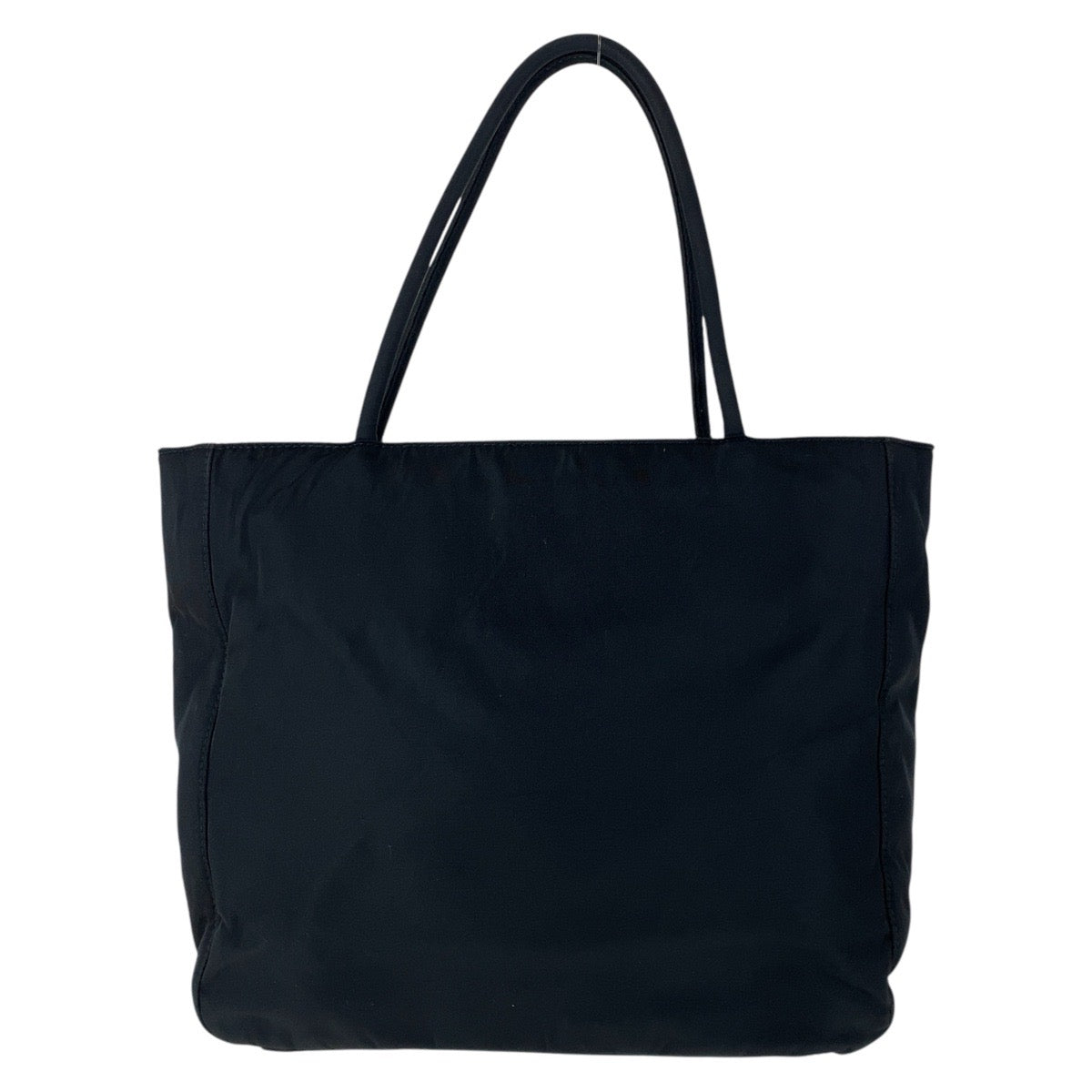 PRADA Tote Bag Nylon Black SilverMetal Test Triangle With logo