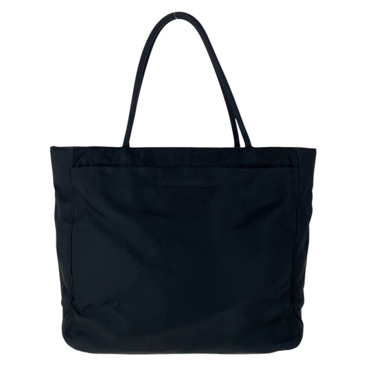 PRADA Tote Bag Nylon Black SilverMetal Test Triangle With logo