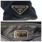 PRADA Tote Bag Nylon Black SilverMetal Test Triangle With logo