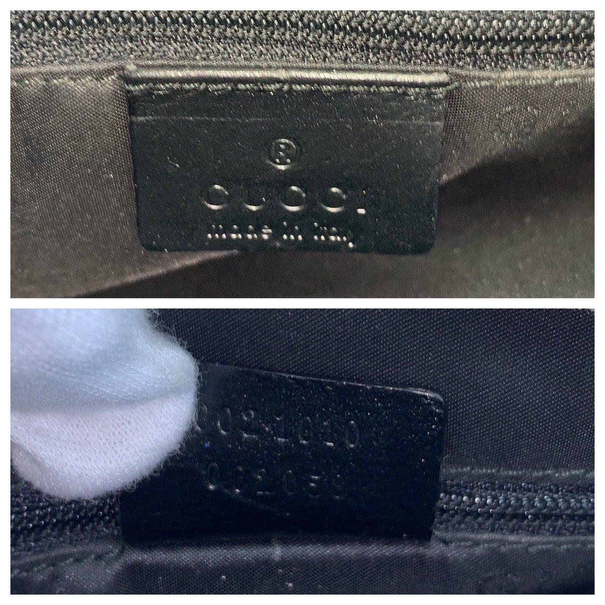 GUCCI Handbag 002 1010 canvas Beige Gunmetal Bamboo