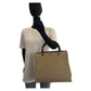GUCCI Handbag 002 1010 canvas Beige Gunmetal Bamboo