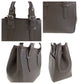BURBERRY Tote Bag leather Brown Silver Metal Medium Check Pattern