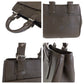 BURBERRY Tote Bag leather Brown Silver Metal Medium Check Pattern