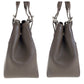 BURBERRY Tote Bag leather Brown Silver Metal Medium Check Pattern