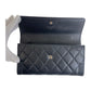 CHANEL Long Wallet Purse Caviar skin Black SilverMetal Boy chanel COCO Mark