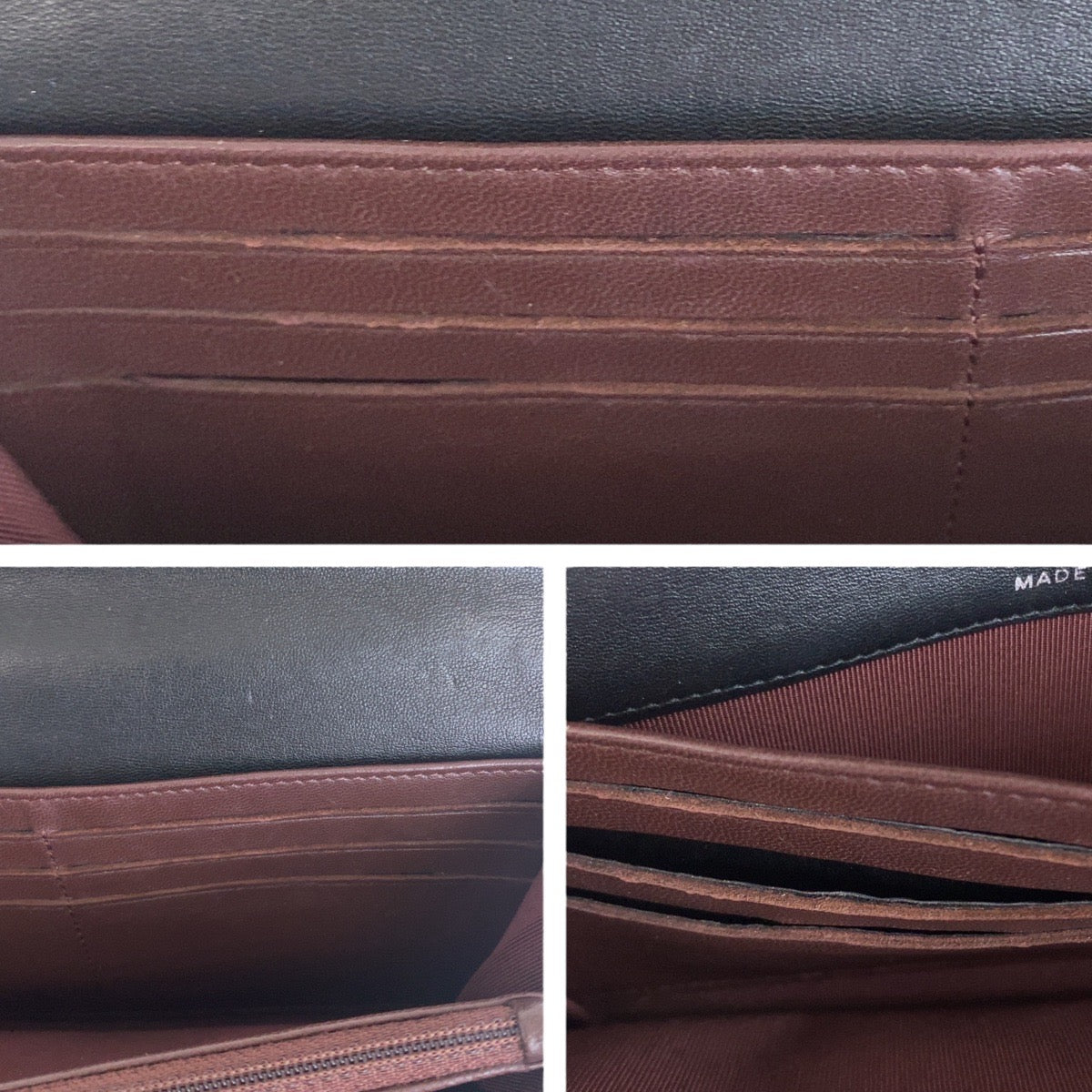 CHANEL Long Wallet Purse lambskin Black SilverMetal Matrasse COCO Mark