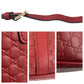 GUCCI Handbag 449663 leather Red Gold Metal Micro Guccisima
