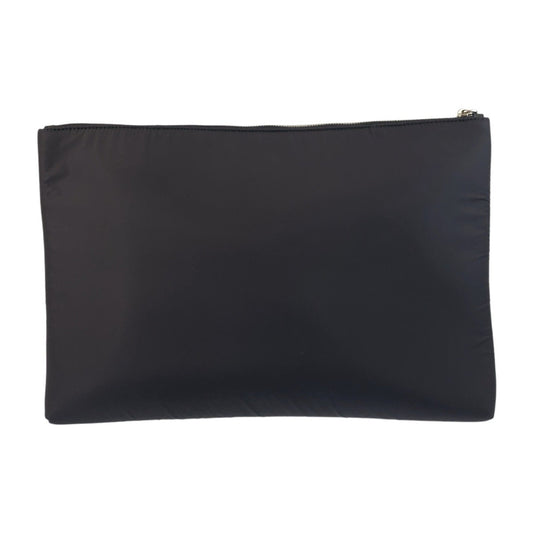 PRADA Clutch bag Nylon Black SilverMetal Test Triangle With logo