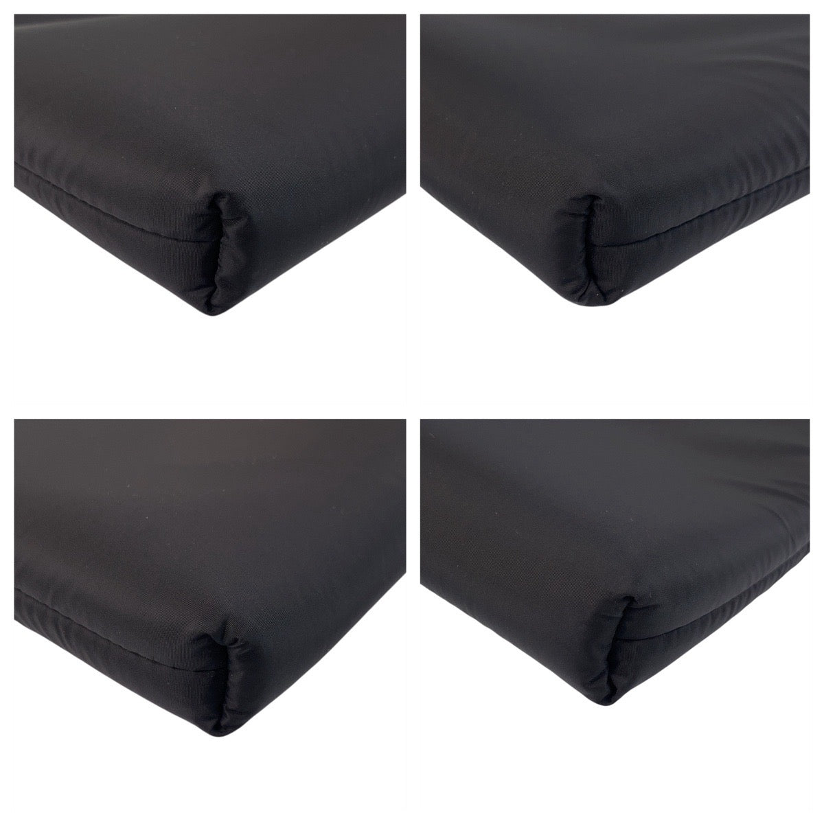 PRADA Clutch bag Nylon Black SilverMetal Test Triangle With logo