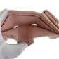 CHANEL Tri-fold wallet lambskin Pink Beige SilverMetal Matrasse COCO Mark