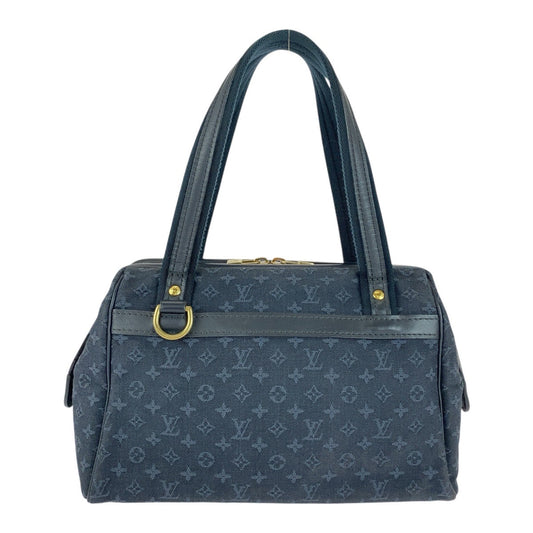 LOUIS VUITTON Handbag M92414 canvas Navy Gold Metal Monogram mini Josephine PN