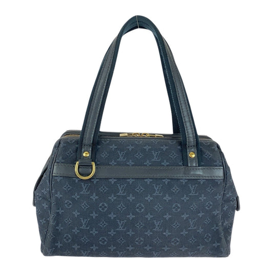 LOUIS VUITTON Handbag M92414 canvas Navy Gold Metal Monogram mini Josephine PN