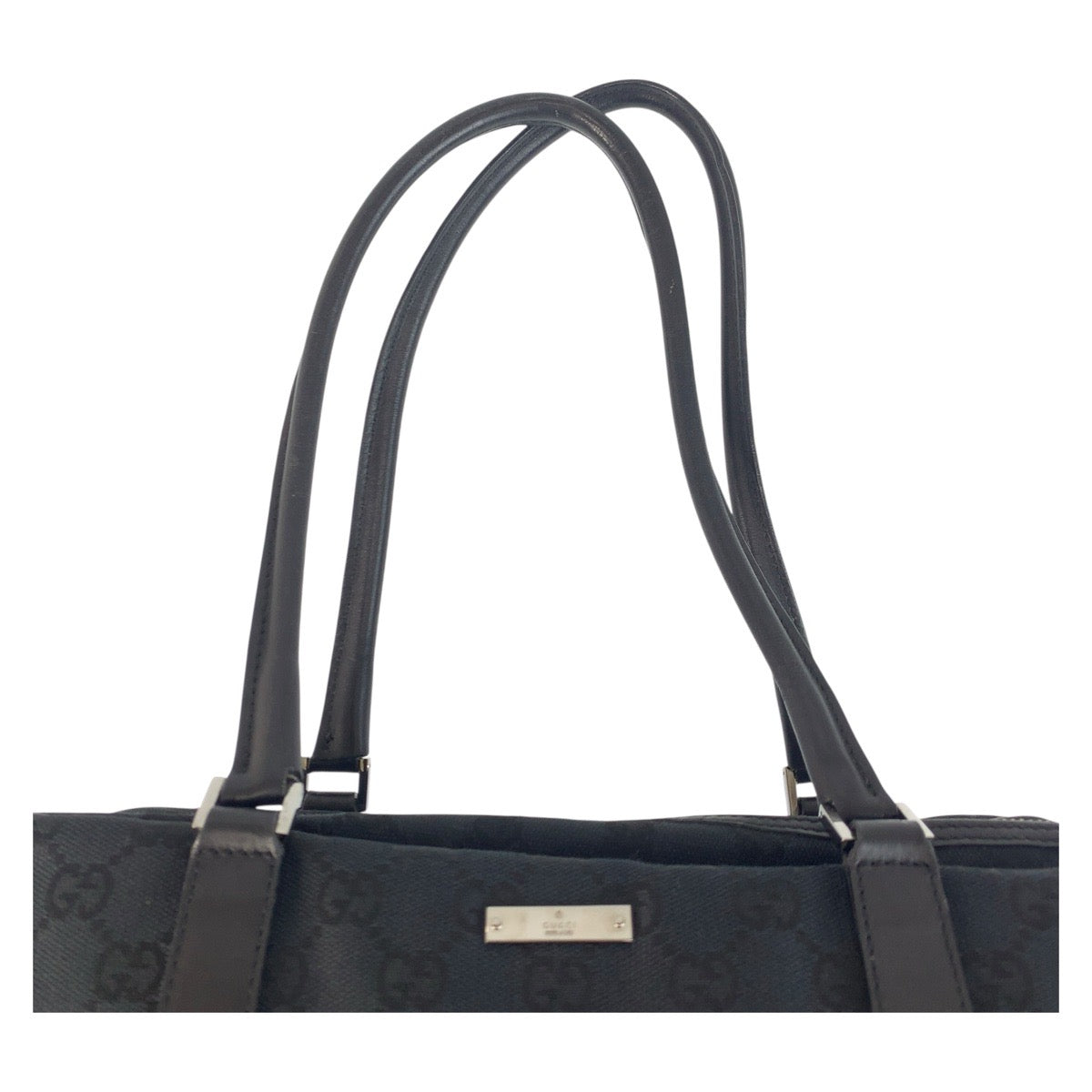 GUCCI Shoulder Bag 002 1115 GG canvas Black SilverMetal