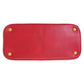 PRADA Handbag leather Red Gold Metal Safiano Triangle With logo