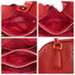 PRADA Handbag leather Red Gold Metal Safiano Triangle With logo