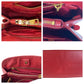 PRADA Handbag leather Red Gold Metal Safiano Triangle With logo