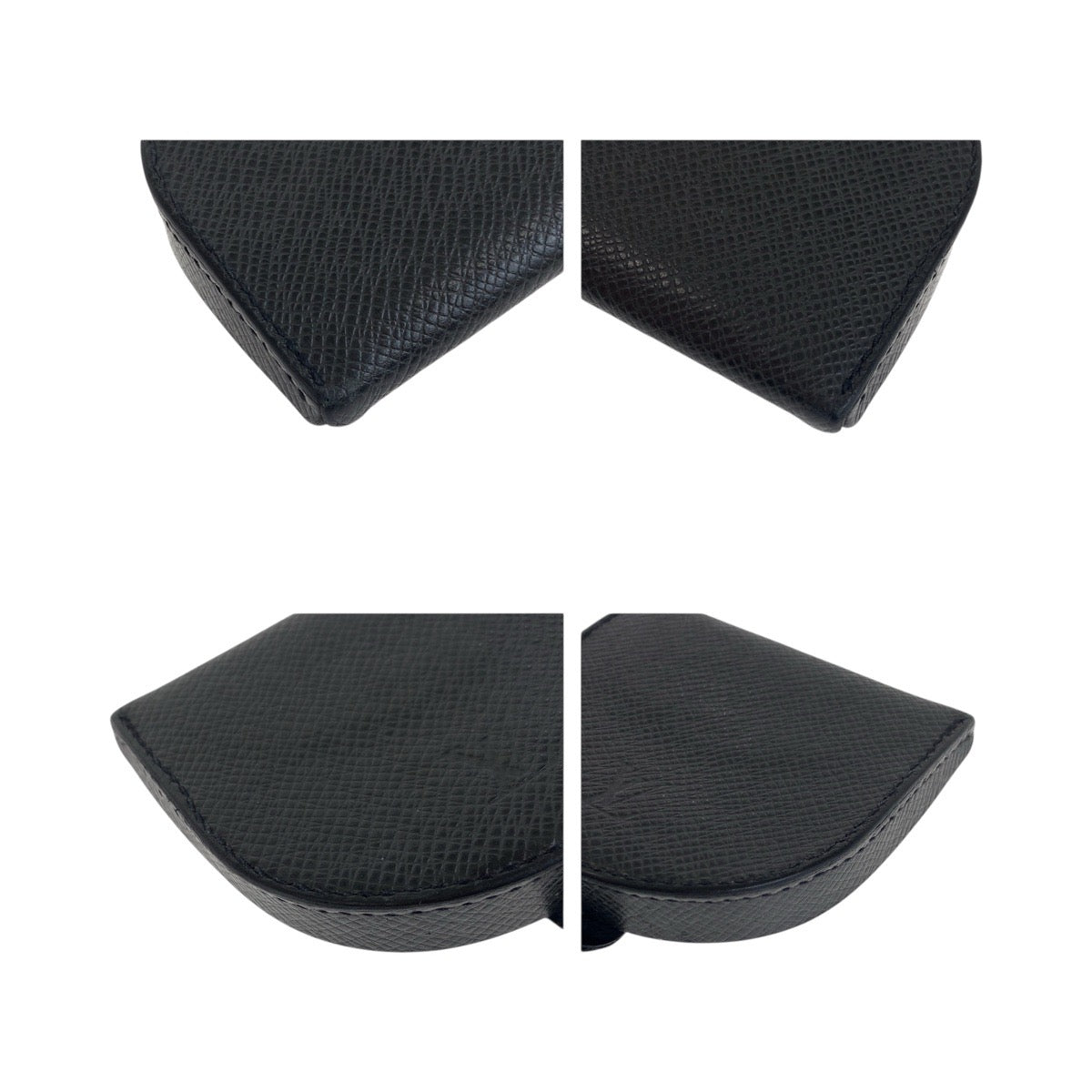 LOUIS VUITTON Coin case M64422 Taiga black Taiga Portonet cuvette