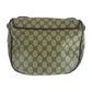 GUCCI Shoulder Bag GG Supreme Canvas Beige Brown Gold Metal Old Gucci