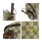 GUCCI Shoulder Bag GG Supreme Canvas Beige Brown Gold Metal Old Gucci