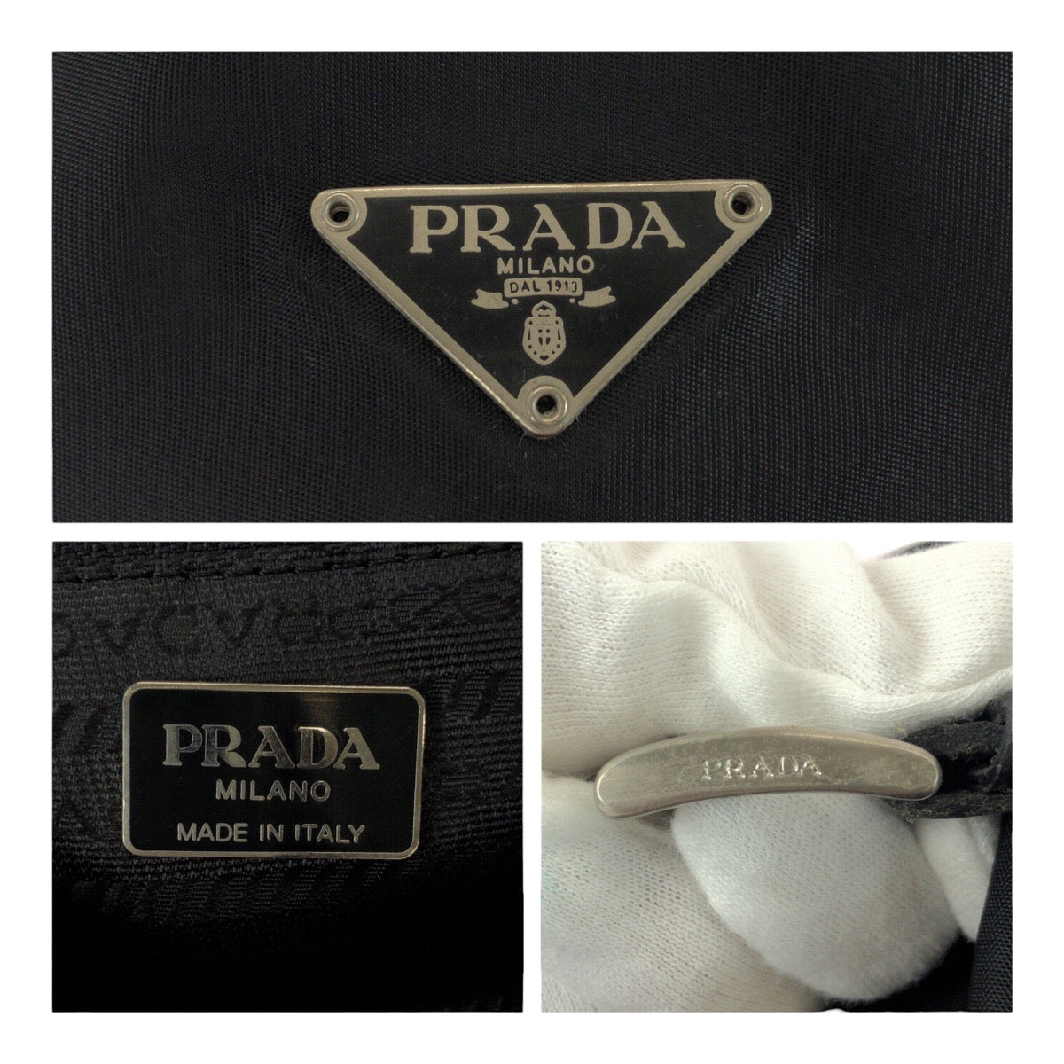 PRADA Backpack Nylon Black SilverMetal Test