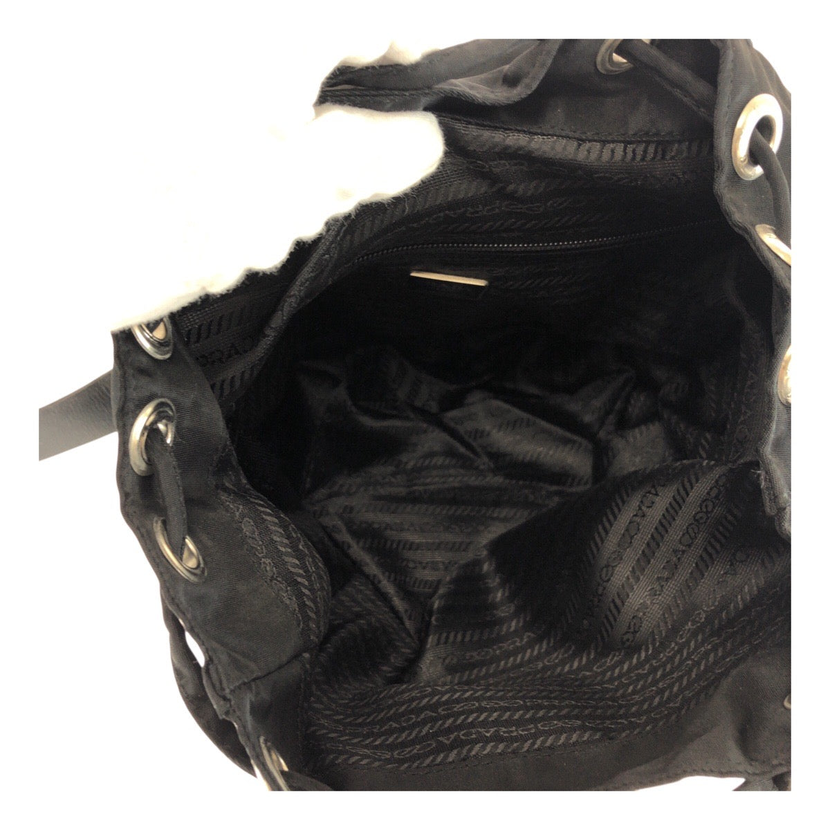 PRADA Backpack Nylon Black SilverMetal Test