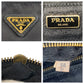 PRADA Pouch Nylon Black GoldMetal Test Triangle With logo