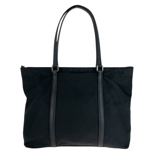 PRADA Tote Bag Nylon Black SilverMetal Test Triangle With logo
