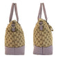 GUCCI Tote Bag 269957 GG canvas Beige Purple Gold Metal Bamboo heart