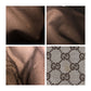 GUCCI Tote Bag 109140 GG canvas Beige Brown Gold Metal