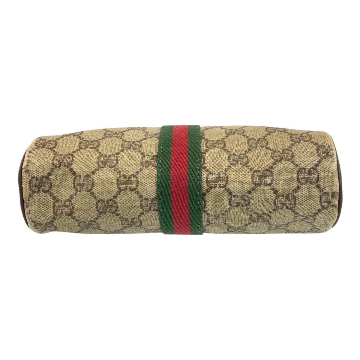GUCCI Clutch bag 98 69 014 3553 GG Supreme Canvas Beige Brown Gold Metal Sherry Line Old Gucci