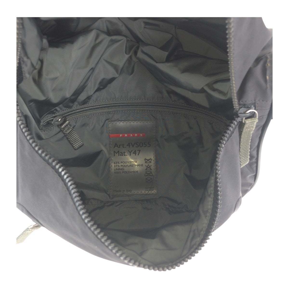 PRADA Shoulder Bag Nylon Black Black Gray SilverMetal Sports