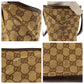 GUCCI Tote Bag 161717 GG canvas Beige Ivory Brown Sherry line