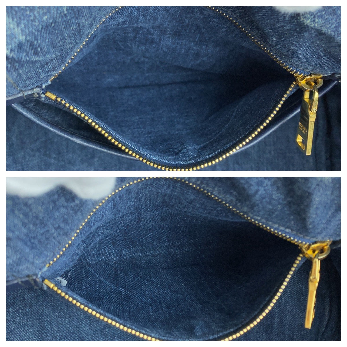 PRADA Tote Bag canvas Blue GoldMetal Canapa TriangleWith logo
