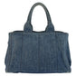 PRADA Tote Bag canvas Blue GoldMetal Canapa